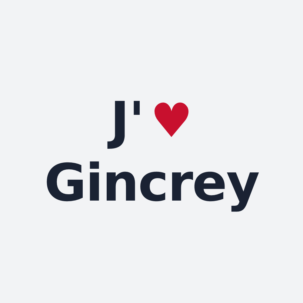 Poster personnalisé Gincrey — design J'aime Gincrey