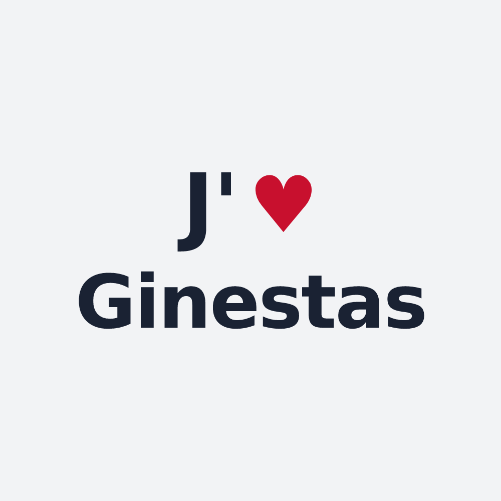 Poster personnalisé Ginestas — design J'aime Ginestas