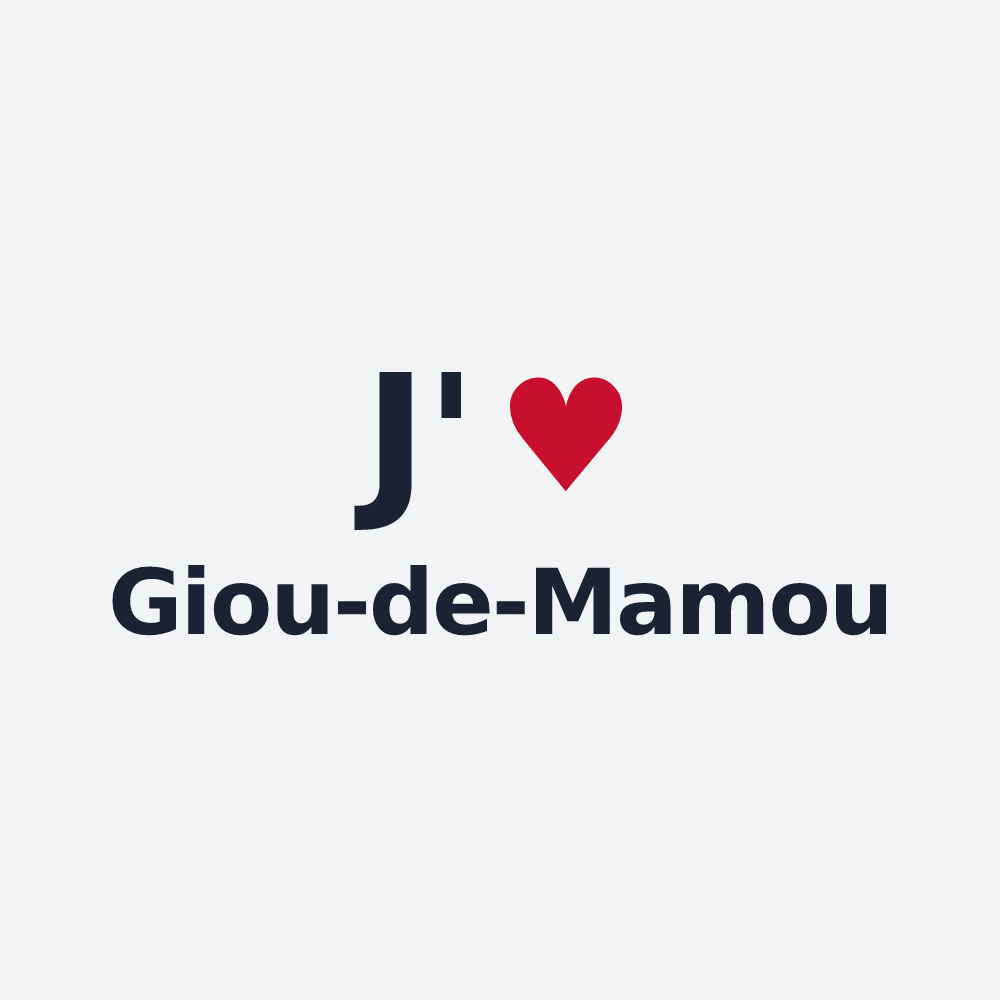 Poster personnalisé Giou-de-Mamou — design J'aime Giou-de-Mamou