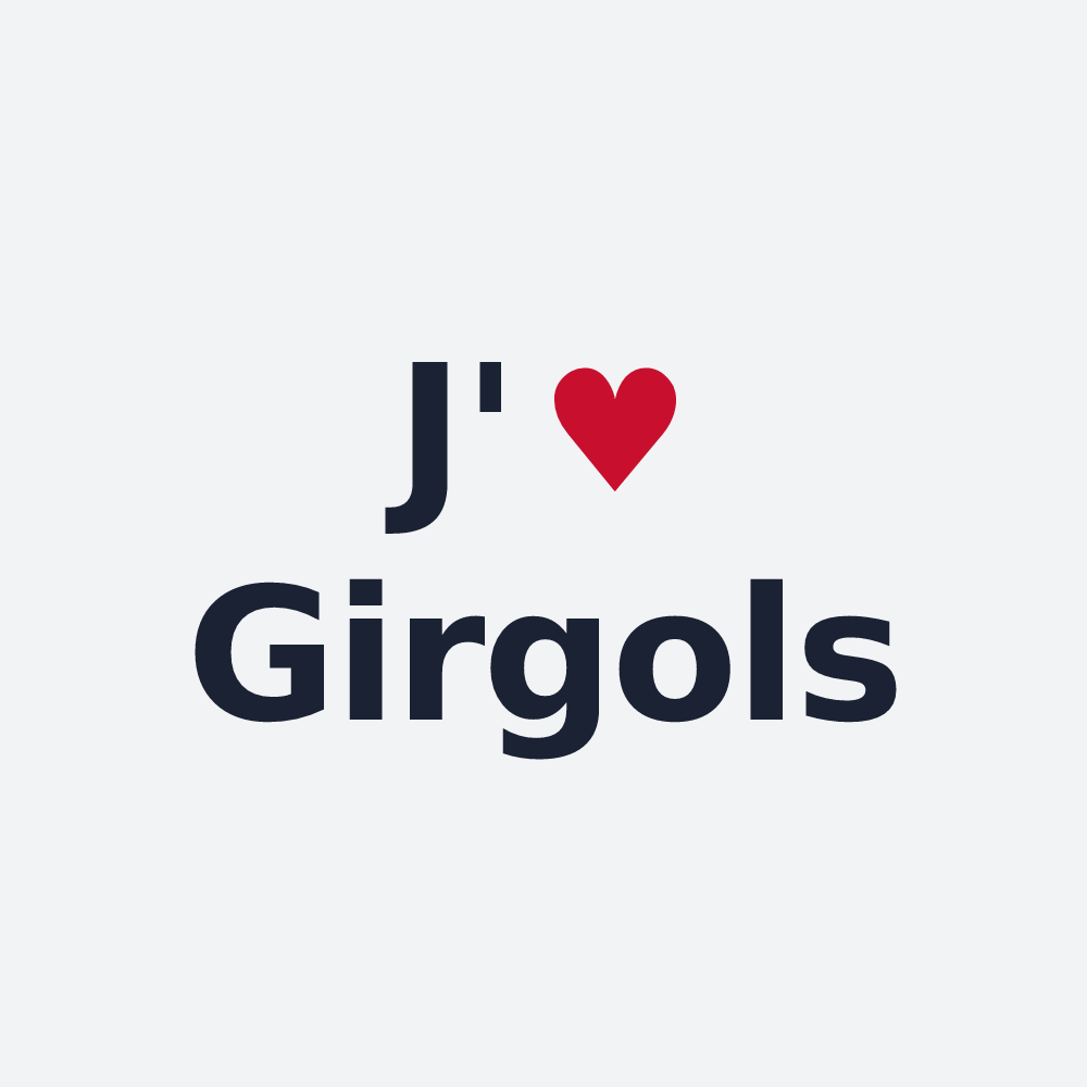 Poster personnalisé Girgols — design J'aime Girgols