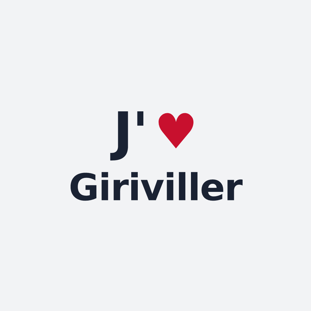 Poster personnalisé Giriviller — design J'aime Giriviller