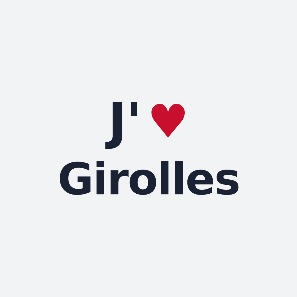 Poster personnalisé Girolles — design « J'aime Girolles » imprimé sur le poster