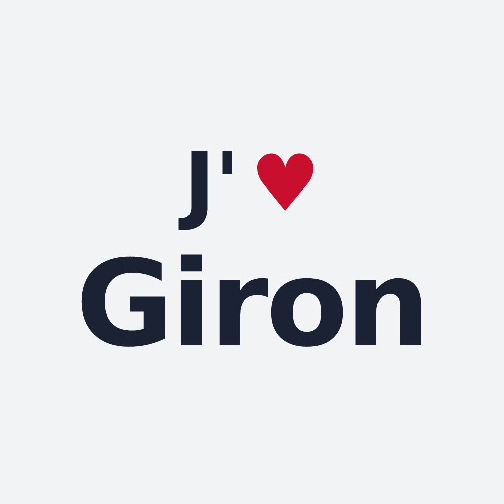 Poster personnalisé Giron — design J'aime Giron