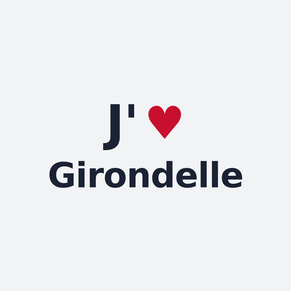 Poster personnalisé Girondelle — design « J'aime Girondelle » imprimé sur le poster
