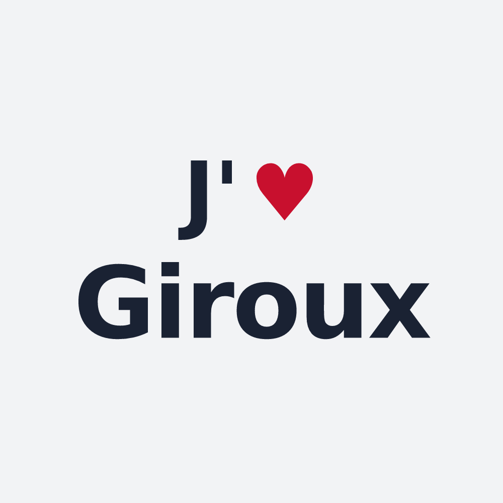 Poster personnalisé Giroux — design J'aime Giroux