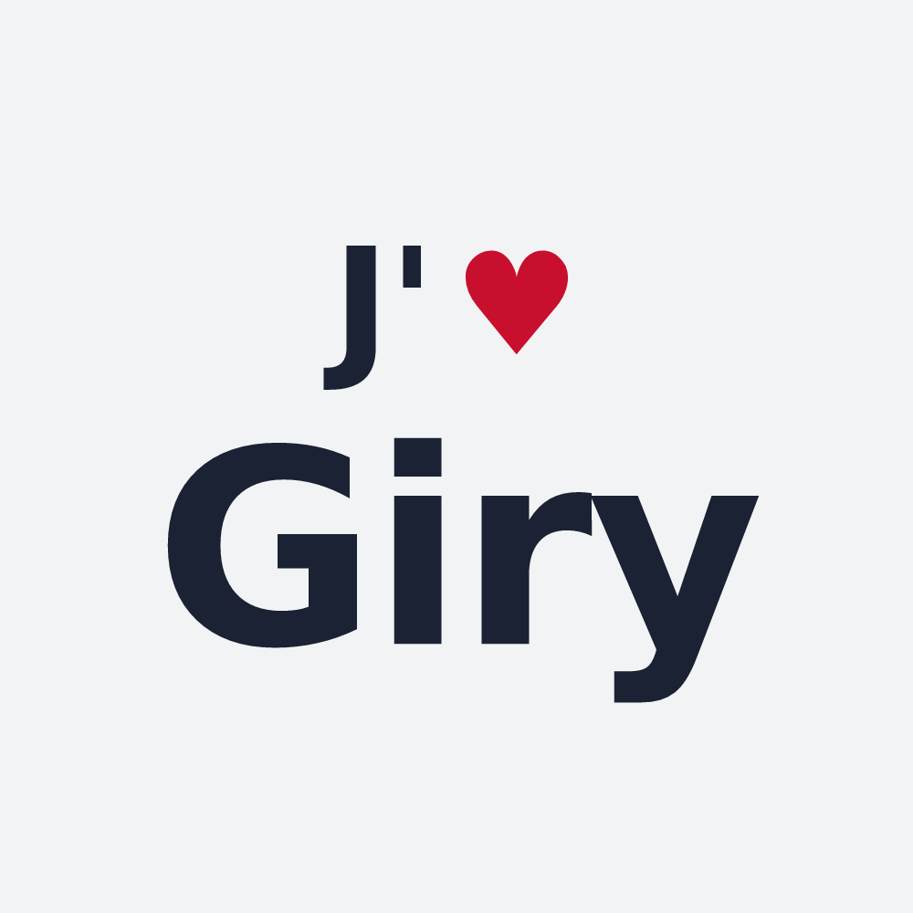 Poster personnalisé Giry — design J'aime Giry