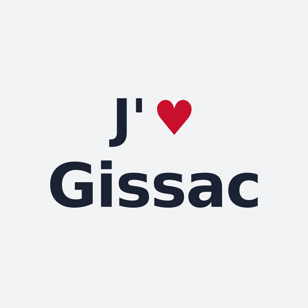Poster personnalisé Gissac — design J'aime Gissac