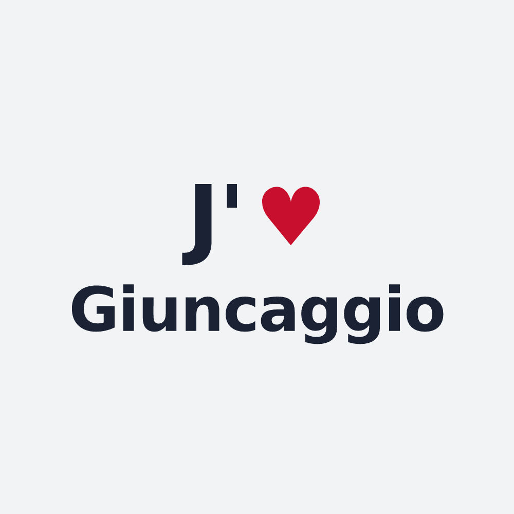 Poster personnalisé Giuncaggio — design J'aime Giuncaggio
