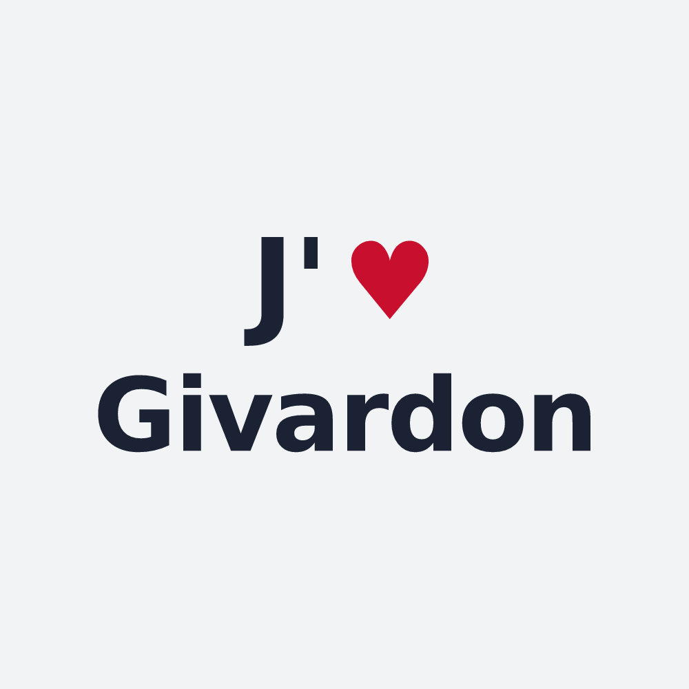 Poster personnalisé Givardon — design J'aime Givardon