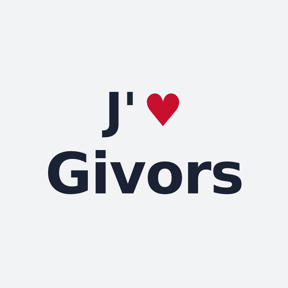 Poster personnalisé Givors — design J'aime Givors