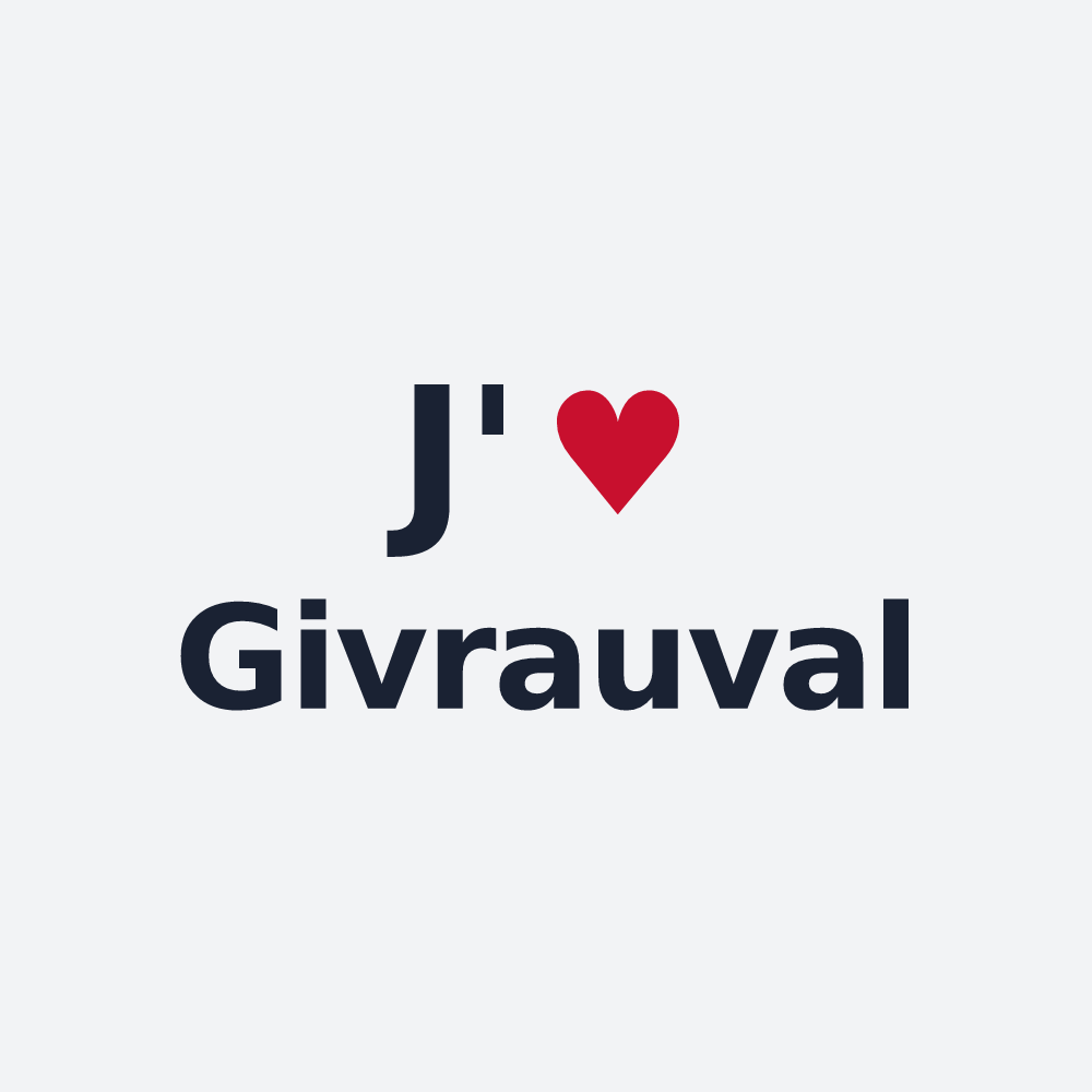 Poster personnalisé Givrauval — design J'aime Givrauval