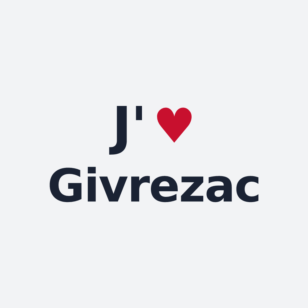 Poster personnalisé Givrezac — design J'aime Givrezac