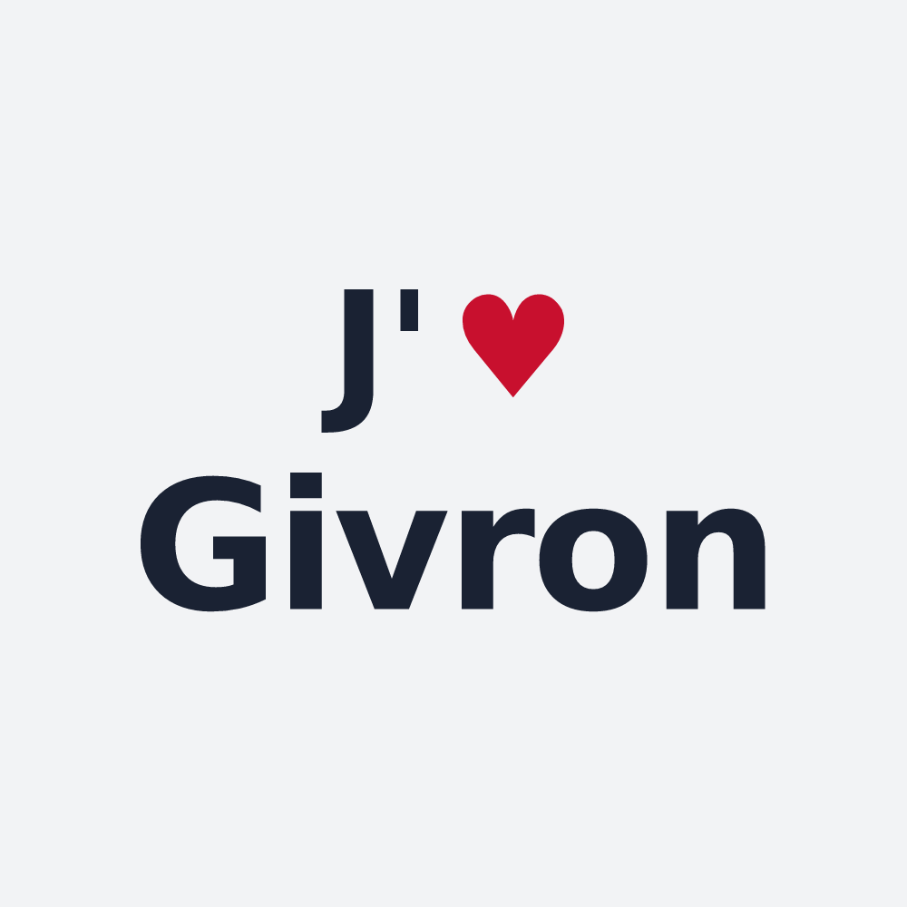 Poster personnalisé Givron — design J'aime Givron