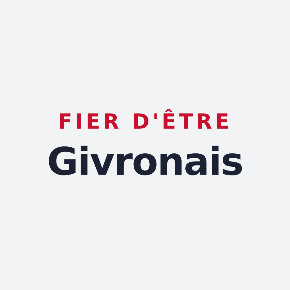 Poster « Fier d'être Givronais » — design pour Givron
