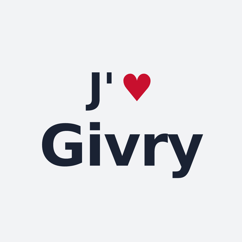 Poster personnalisé Givry — design J'aime Givry