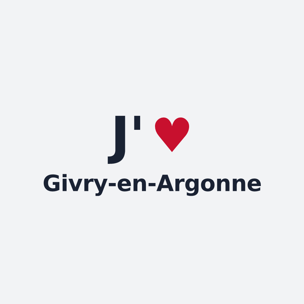 Poster personnalisé Givry-en-Argonne — design J'aime Givry-en-Argonne