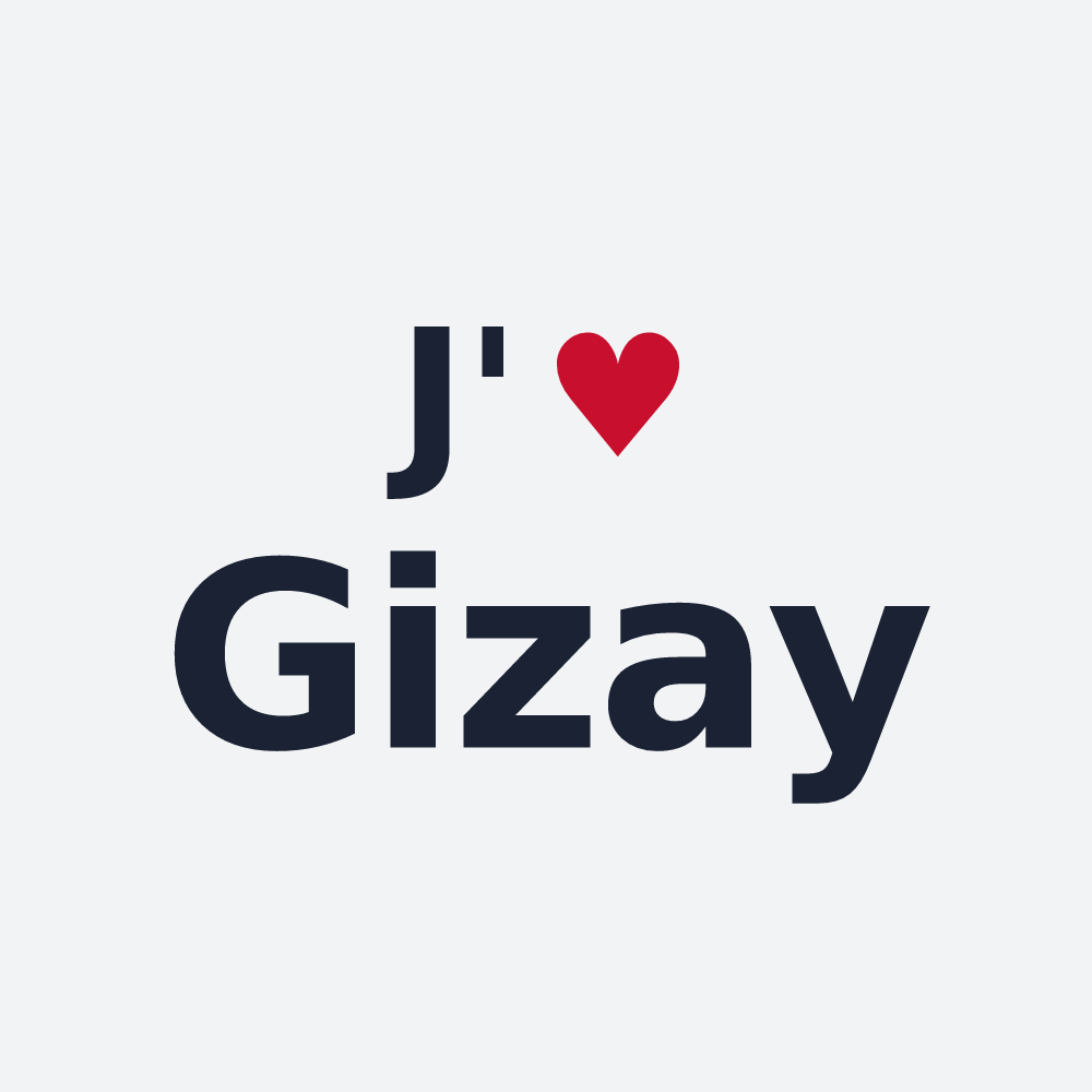 Poster personnalisé Gizay — design J'aime Gizay
