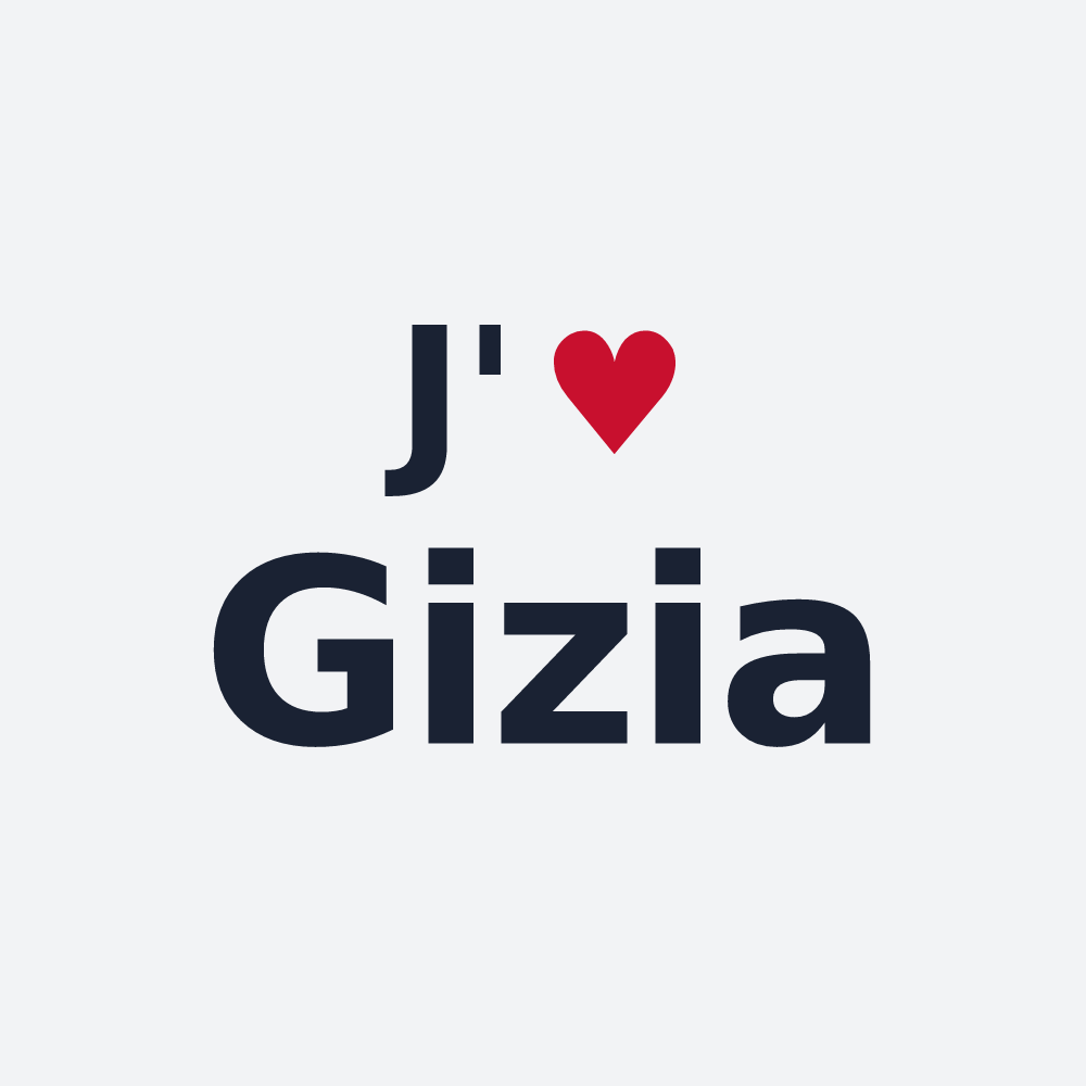 Poster personnalisé Gizia — design J'aime Gizia