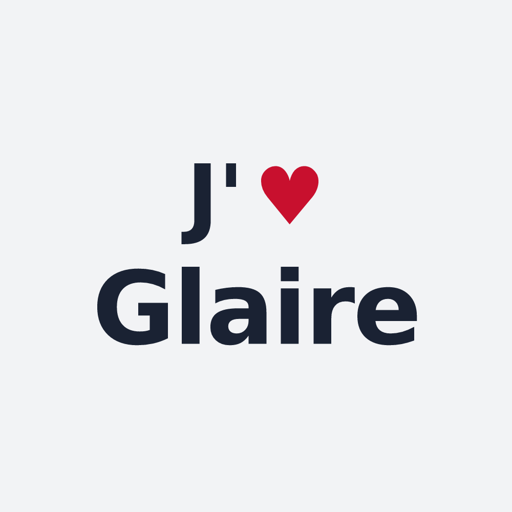 Poster personnalisé Glaire — design J'aime Glaire