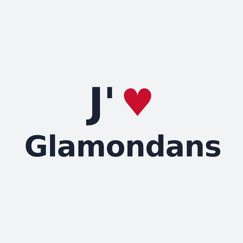 Poster personnalisé Glamondans — design J'aime Glamondans