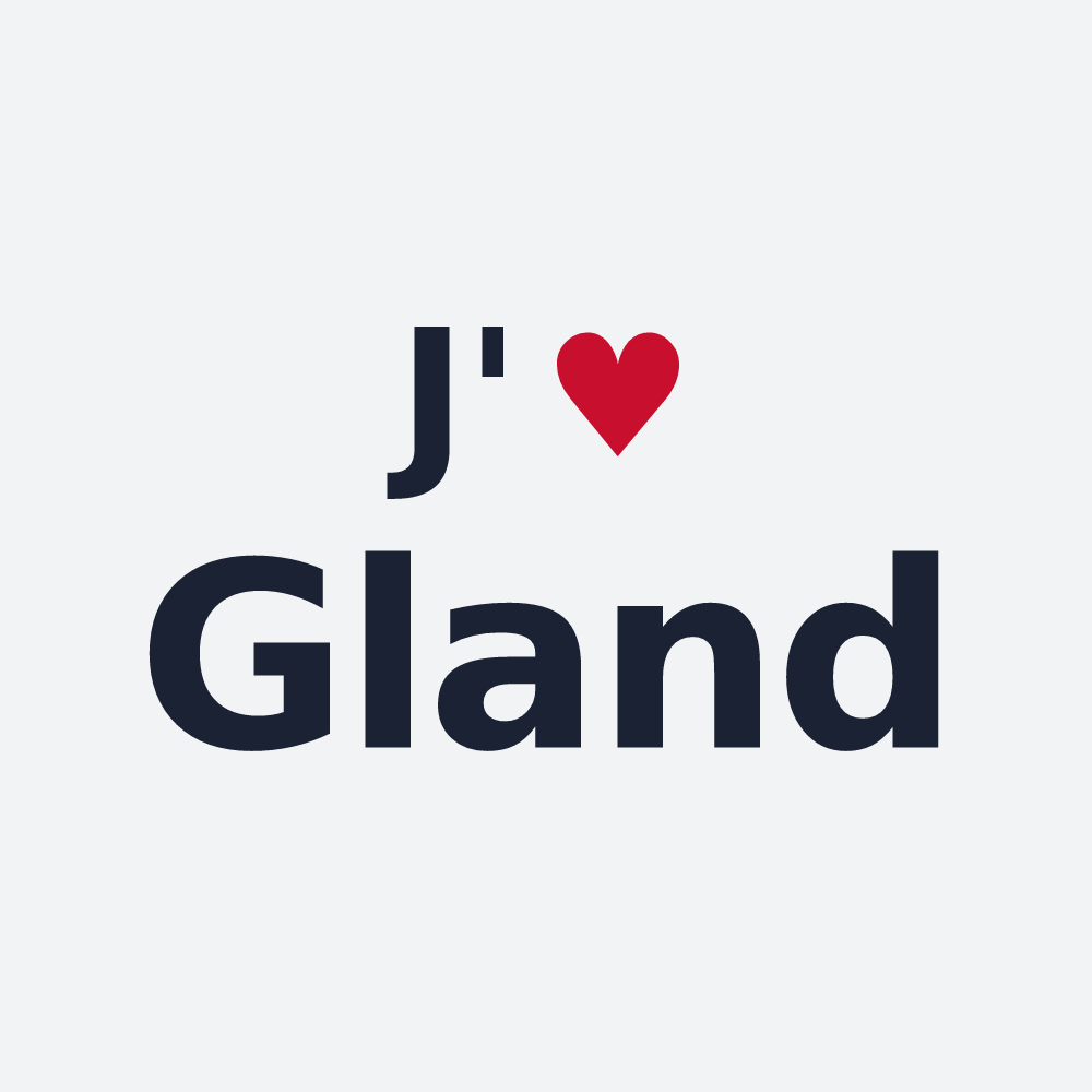 Poster personnalisé Gland — design J'aime Gland