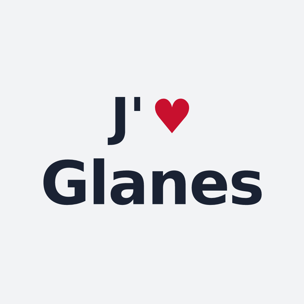 Poster personnalisé Glanes — design « J'aime Glanes » imprimé sur le poster