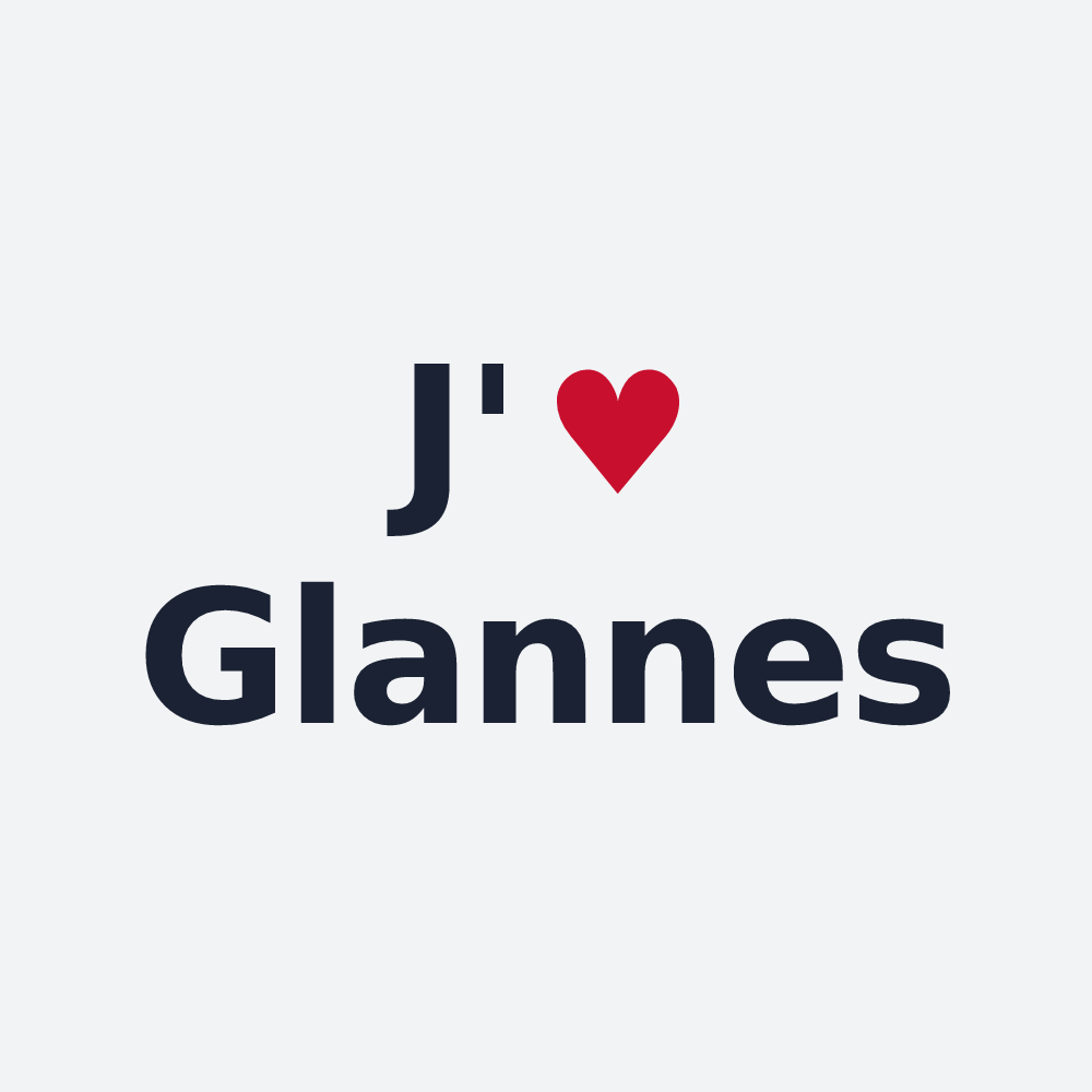 Poster personnalisé Glannes — design J'aime Glannes