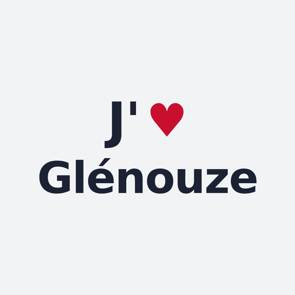 Poster personnalisé Glénouze — design J'aime Glénouze