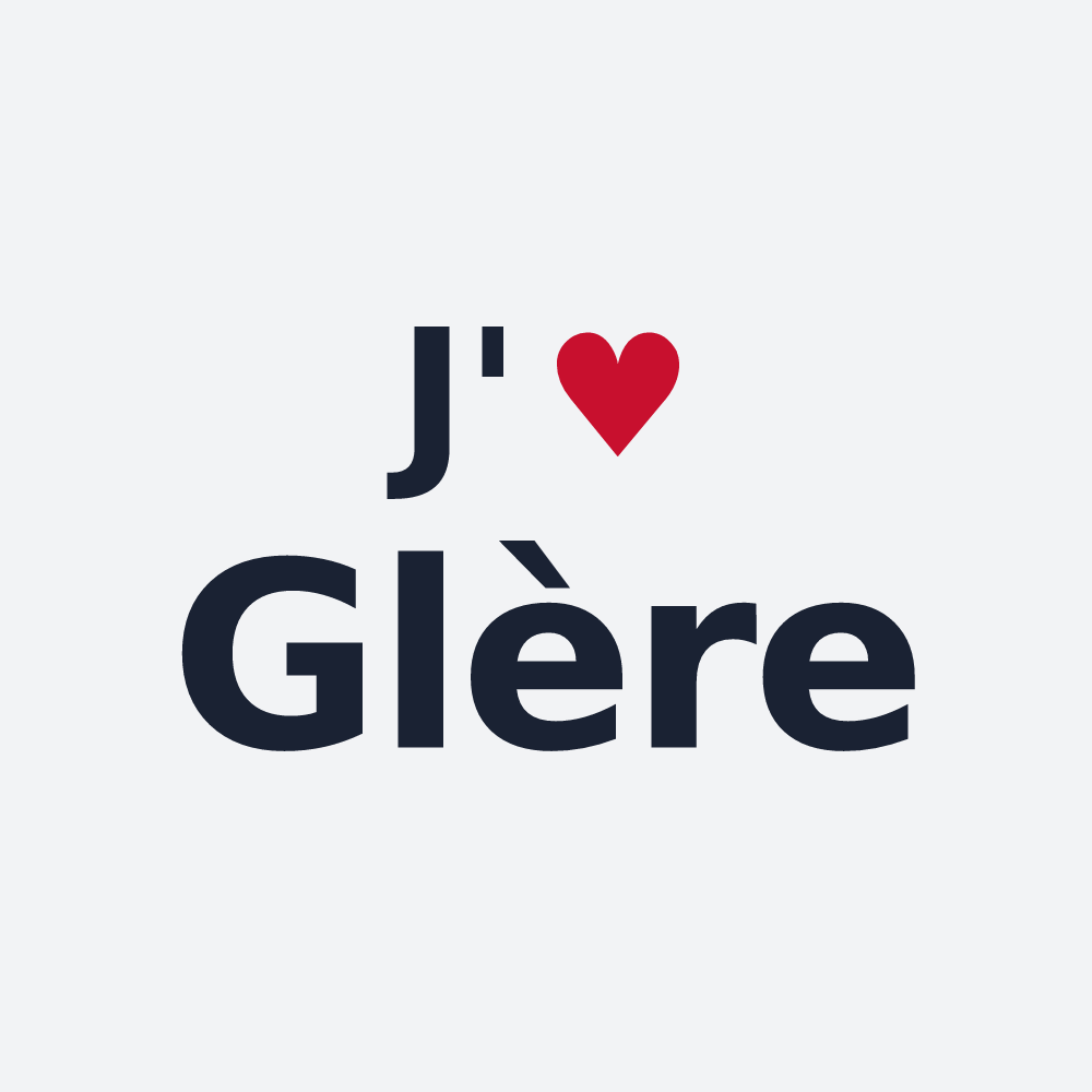 Poster personnalisé Glère — design J'aime Glère