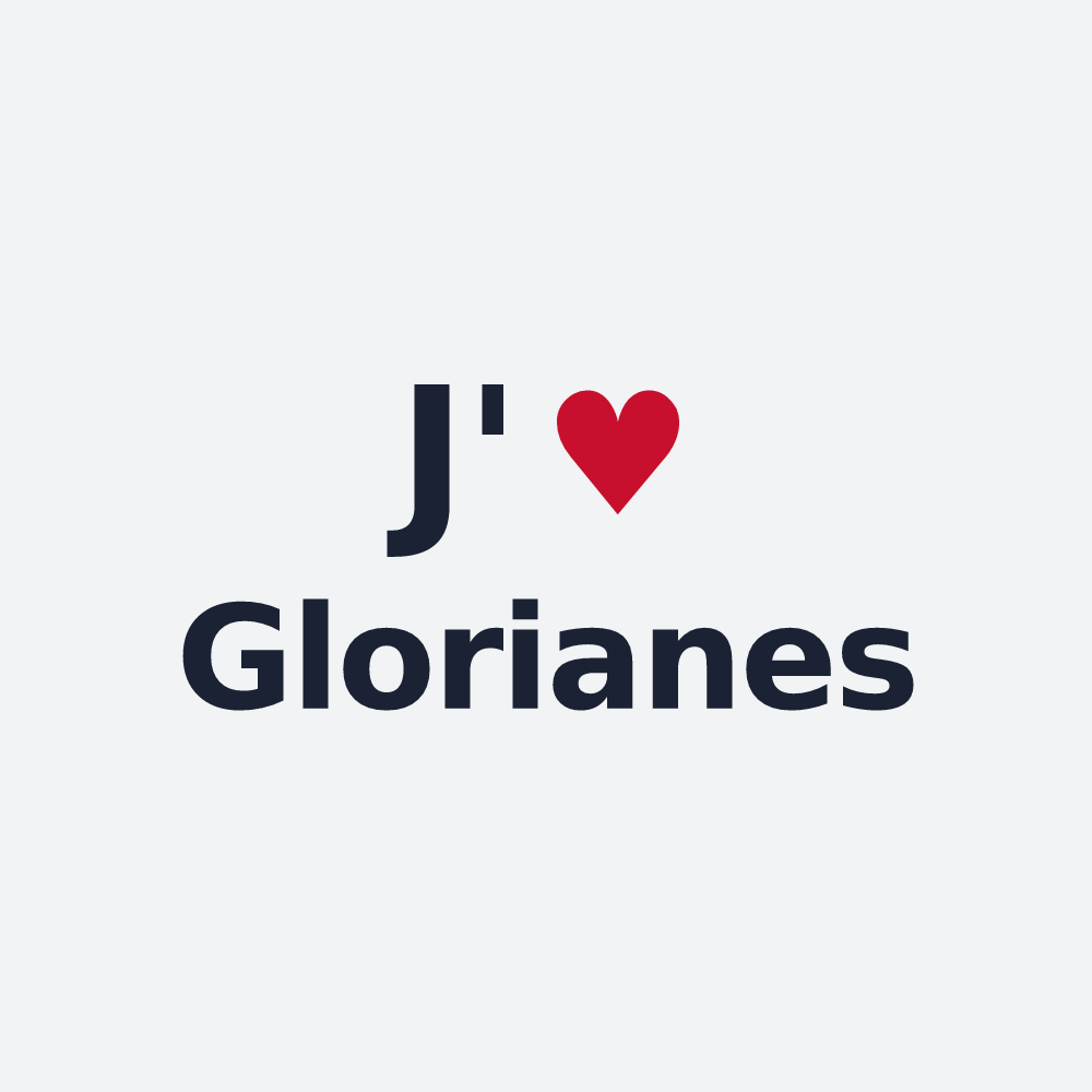 Poster personnalisé Glorianes — design J'aime Glorianes