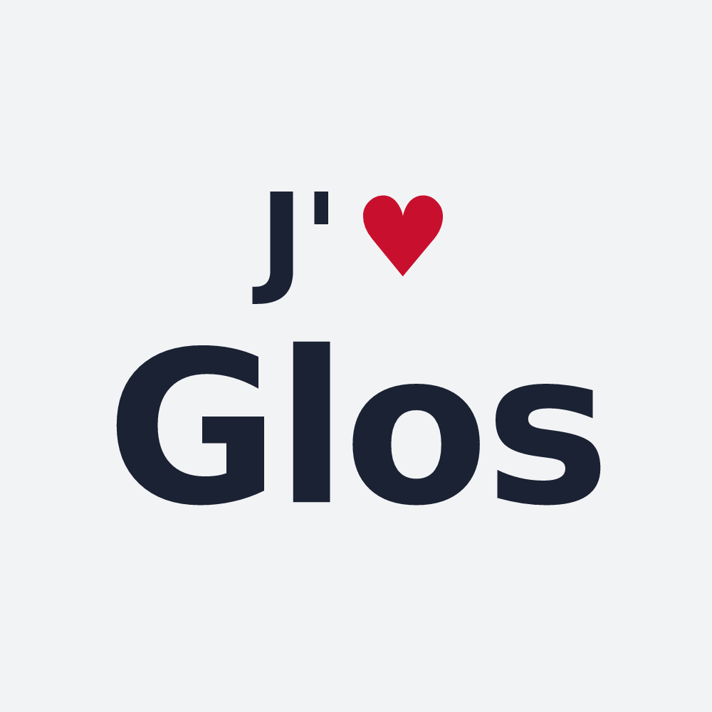 Poster personnalisé Glos — design J'aime Glos