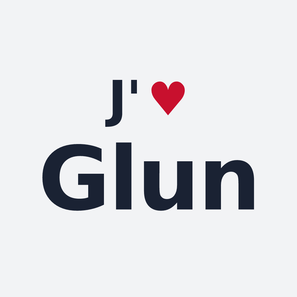 Poster personnalisé Glun — design J'aime Glun