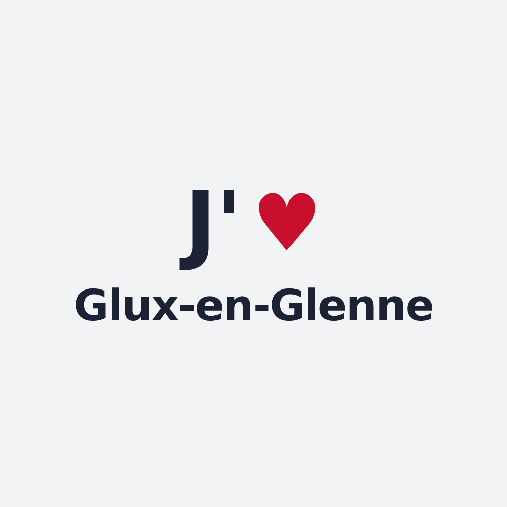 Poster personnalisé Glux-en-Glenne — design J'aime Glux-en-Glenne