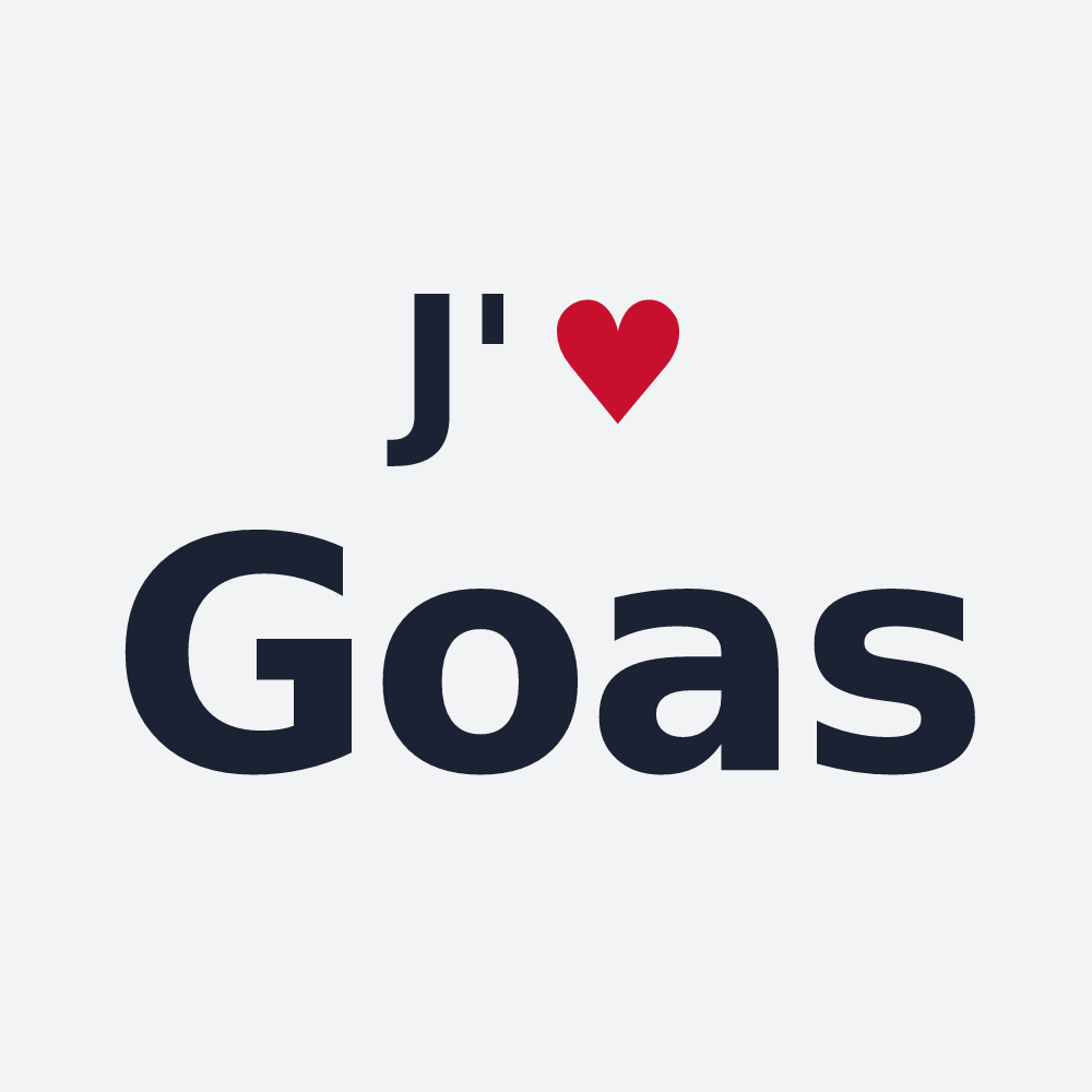 Poster personnalisé Goas — design J'aime Goas