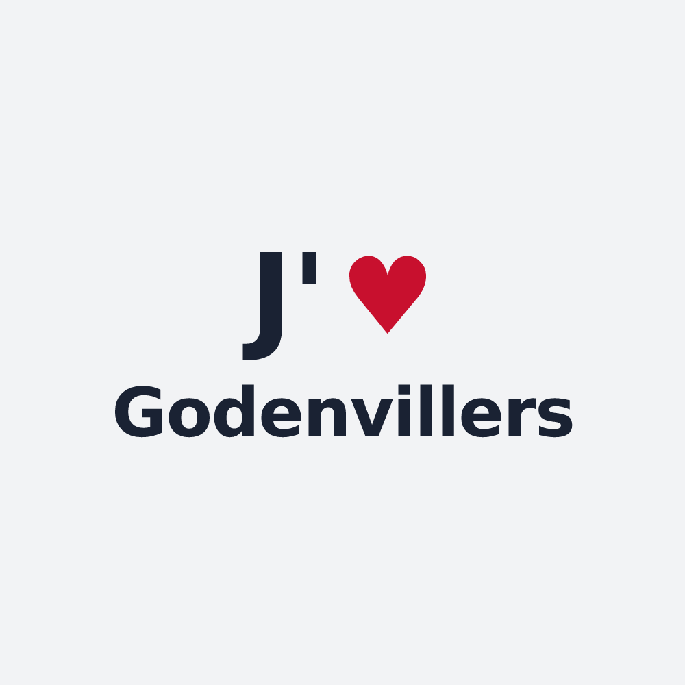 Poster personnalisé Godenvillers — design J'aime Godenvillers
