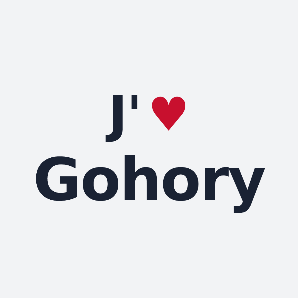 Poster personnalisé Gohory — design J'aime Gohory