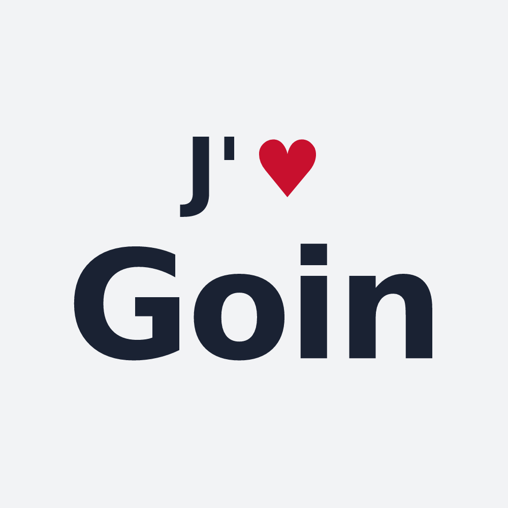 Poster personnalisé Goin — design « J'aime Goin » imprimé sur le poster