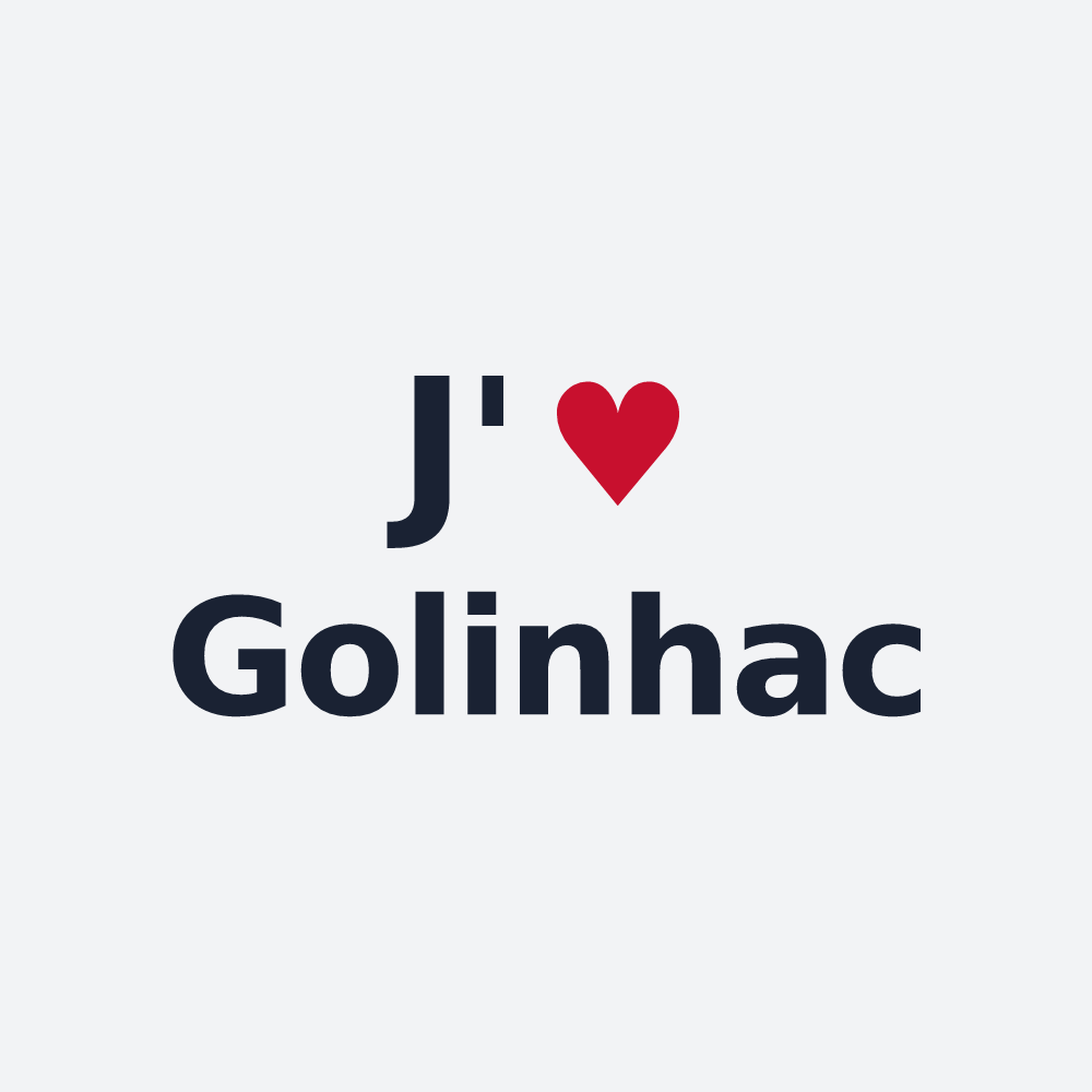 Poster personnalisé Golinhac — design J'aime Golinhac