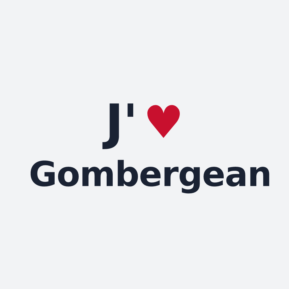 Poster personnalisé Gombergean — design J'aime Gombergean