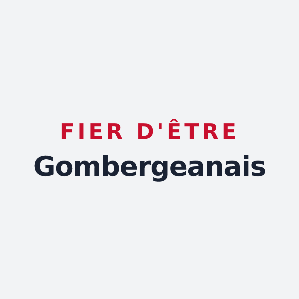 Poster « Fier d'être Gombergeanais » — design pour Gombergean