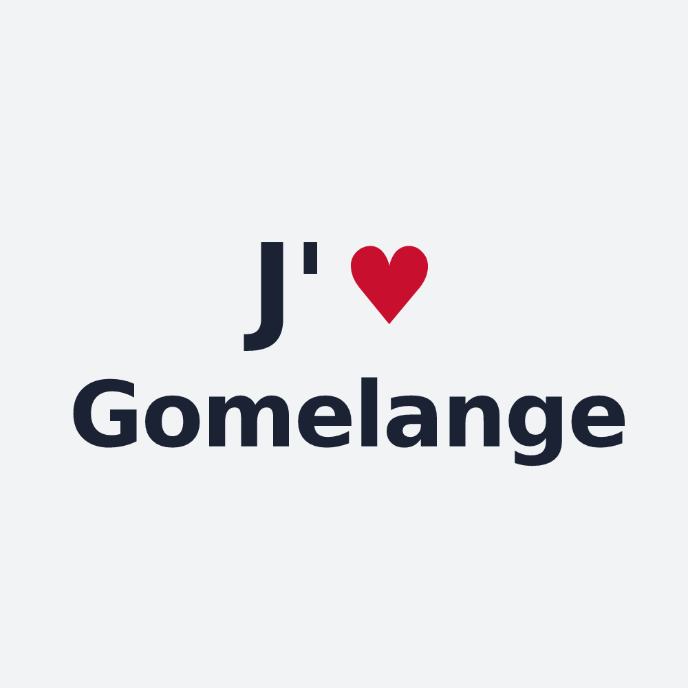 Poster personnalisé Gomelange — design J'aime Gomelange