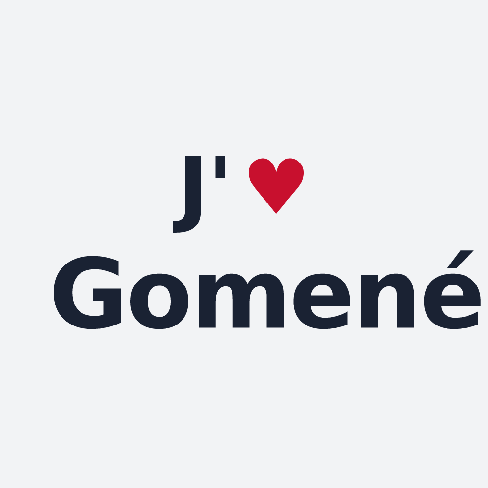 Poster personnalisé Gomené — design J'aime Gomené