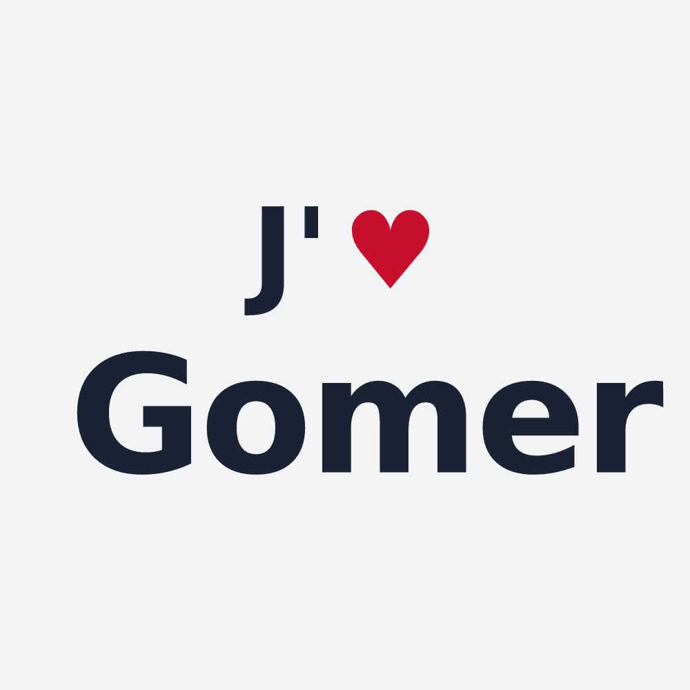 Poster personnalisé Gomer — design J'aime Gomer