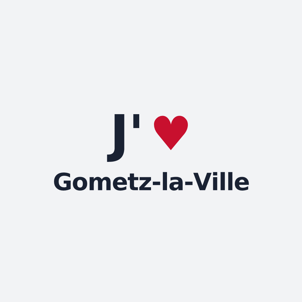 Poster personnalisé Gometz-la-Ville — design J'aime Gometz-la-Ville