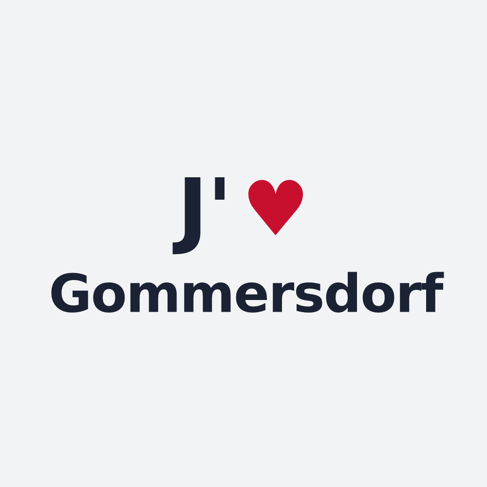 Poster personnalisé Gommersdorf — design J'aime Gommersdorf