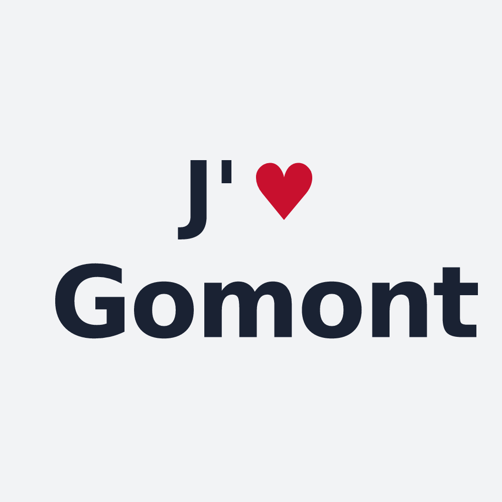 Poster personnalisé Gomont — design J'aime Gomont