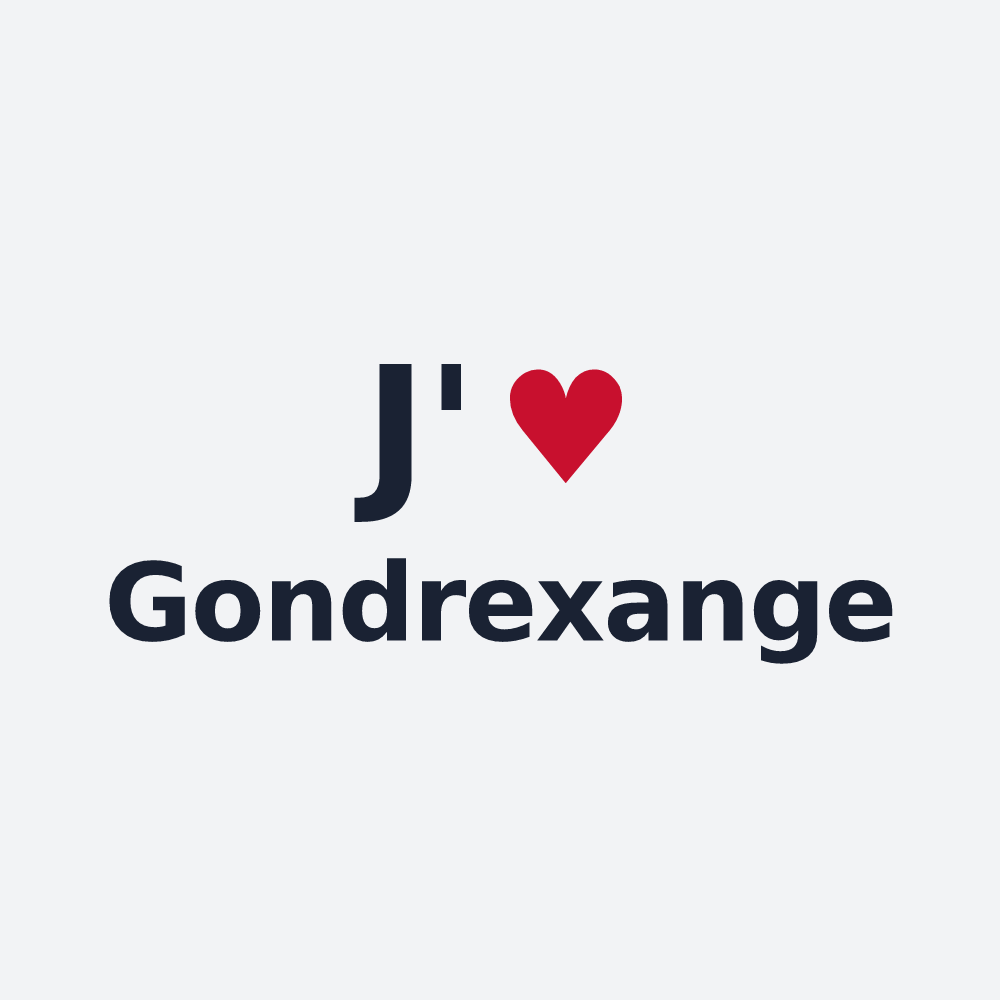 Poster personnalisé Gondrexange — design « J'aime Gondrexange » imprimé sur le poster