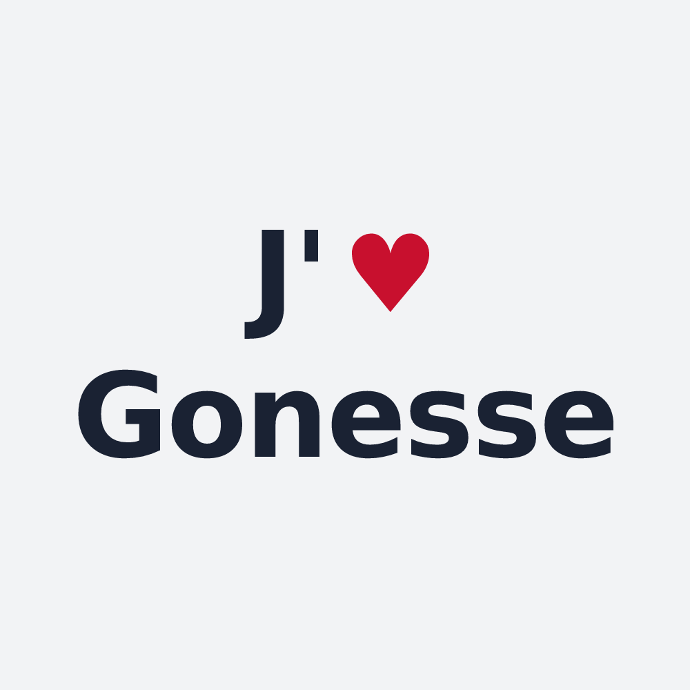 Poster personnalisé Gonesse — design J'aime Gonesse