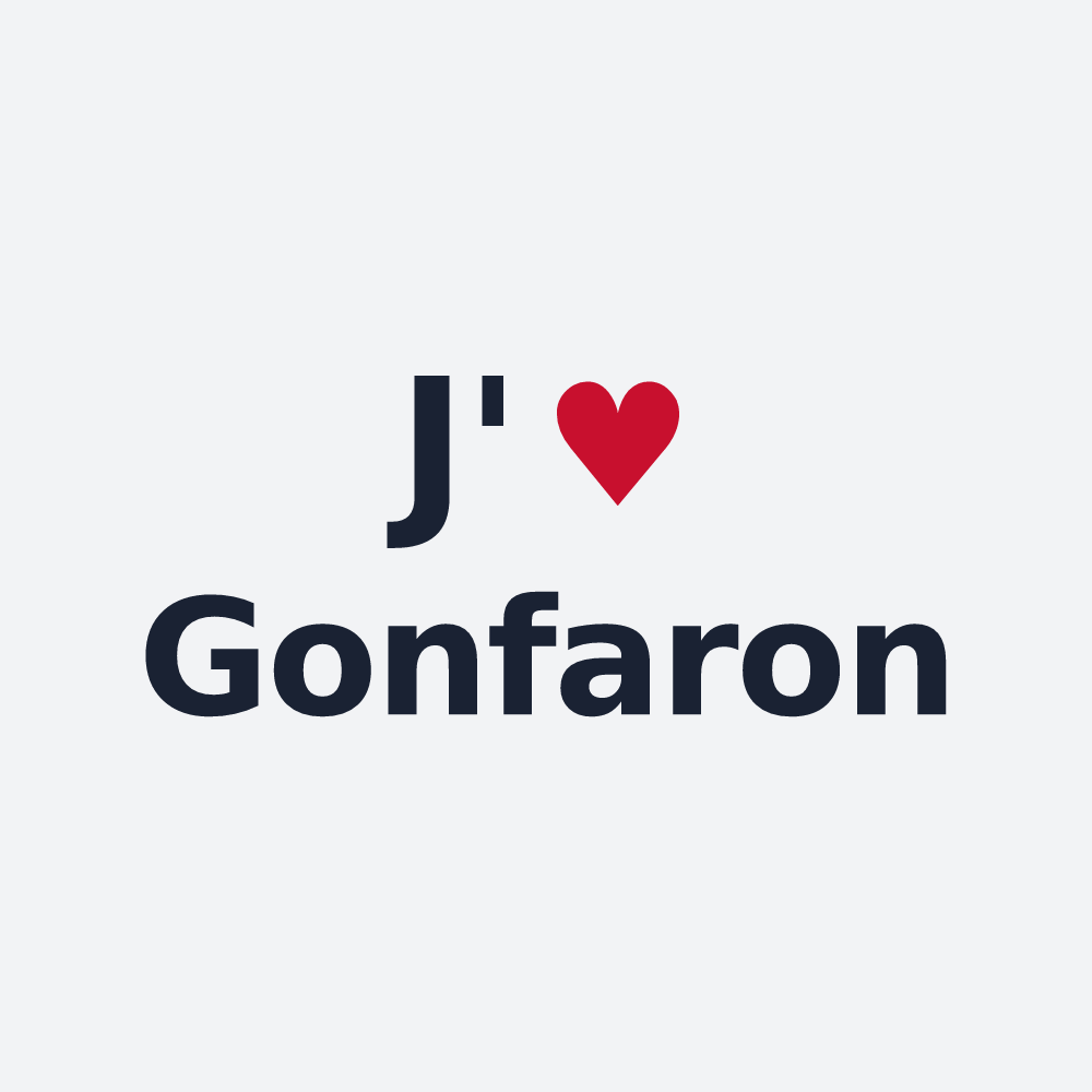Poster personnalisé Gonfaron — design J'aime Gonfaron