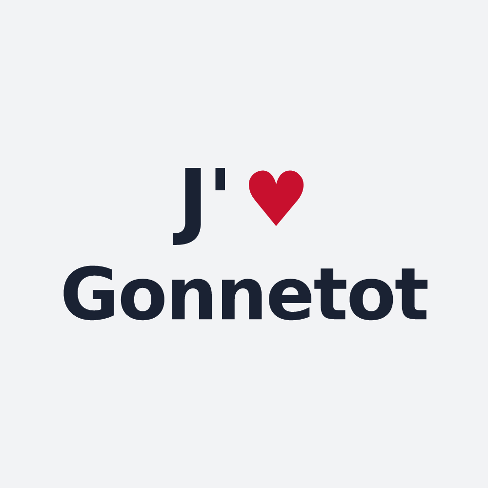 Poster personnalisé Gonnetot — design « J'aime Gonnetot » imprimé sur le poster